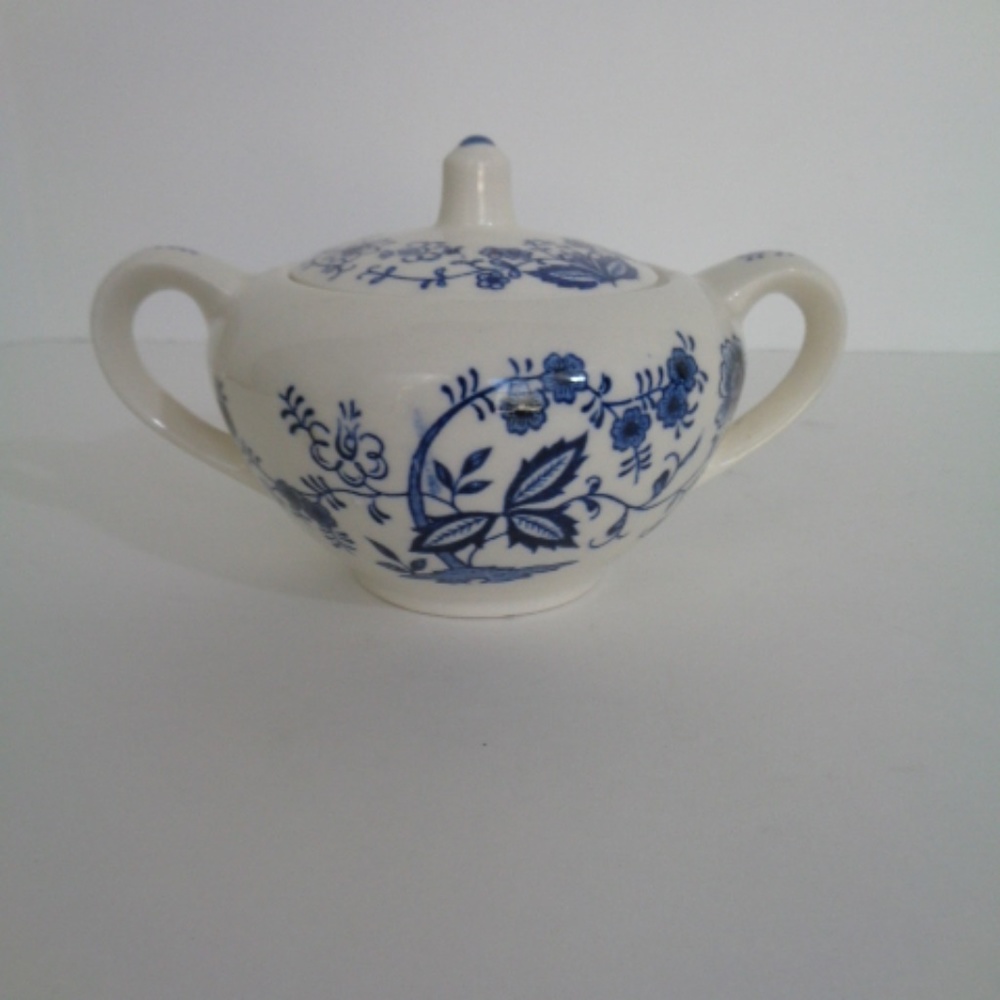 Blue Onion Vintage Sugar Bowl Japan